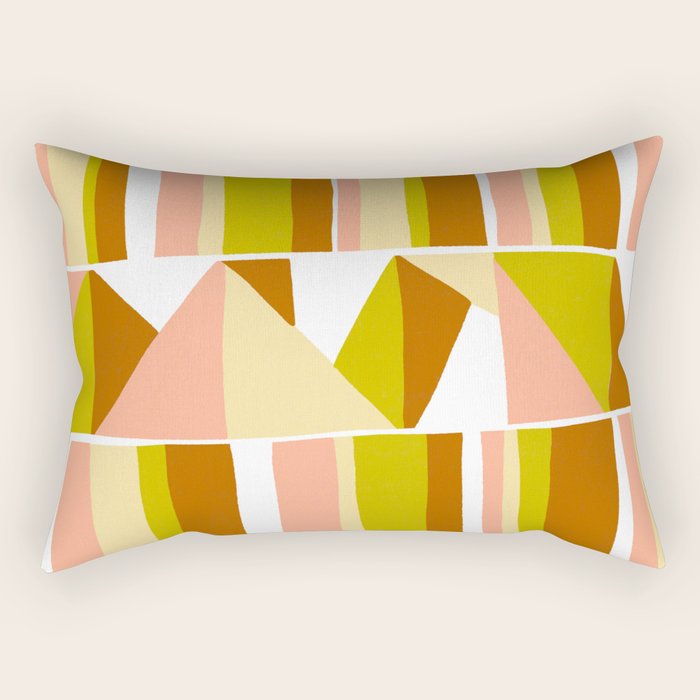 Sunwoven, sand and sage Rectangular Pillow Gallery Image 2