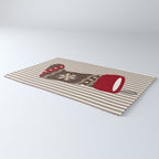 Christmas Stocking Brown And Red Rug Gallery Image 3