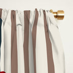 Christmas Stocking Brown And Red Window Curtain Gallery Image 2