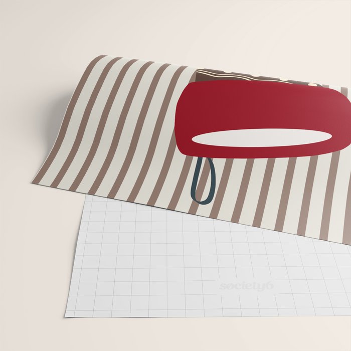 Christmas Stocking Brown And Red Wrapping Paper Gallery Image 2