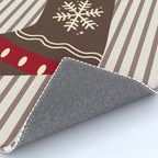 Christmas Stocking Brown And Red Rug Gallery Image 4