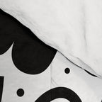 Black abstract organic shape doodle pattern Comforter Gallery Image 4