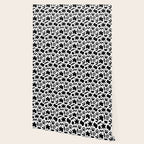 Black abstract organic shape doodle pattern Wallpaper Gallery Image 2