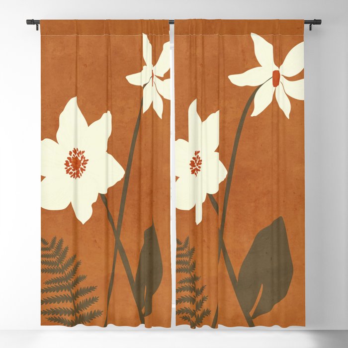 Minimal Abstract Art Landscape Flowers 4 Window Curtain Gallery Image 5