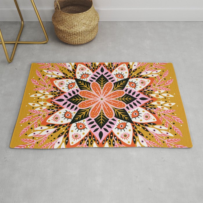 Pepper Mandala - Marigold Palette Rug Gallery Image 1