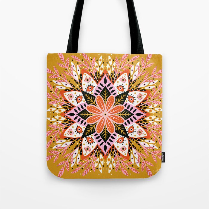 Pepper Mandala - Marigold Palette Tote Bag Gallery Image 1
