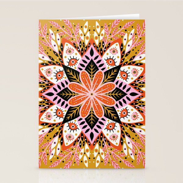 Pepper Mandala - Marigold Palette Stationery Card Gallery Image 1