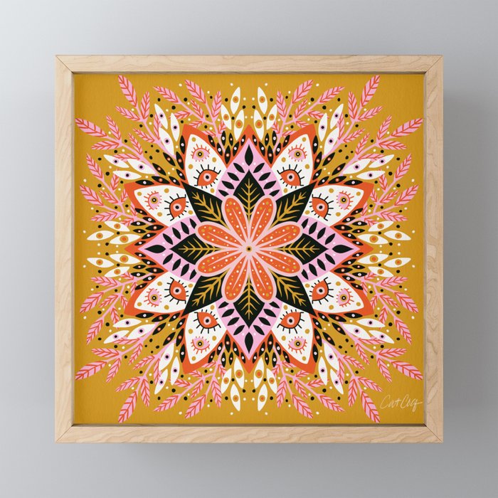 Pepper Mandala - Marigold Palette Mini Art Print Gallery Image 1