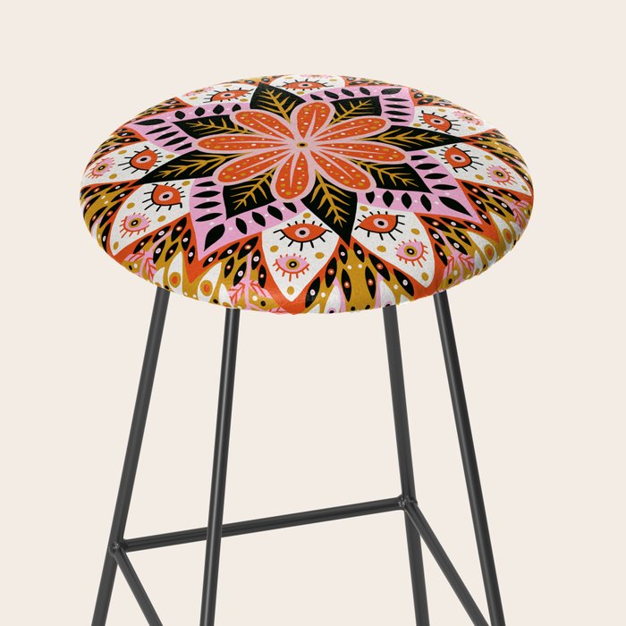 Pepper Mandala - Marigold Palette Stool Gallery Image 2