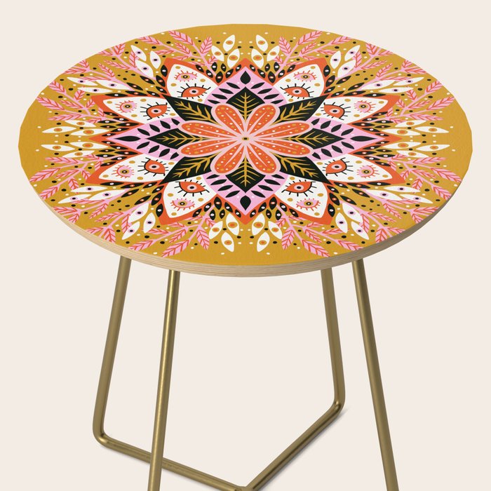 Pepper Mandala - Marigold Palette Side Table Gallery Image 2