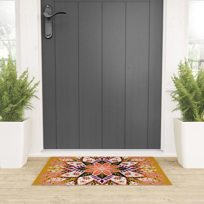 Pepper Mandala - Marigold Palette Welcome Mat Gallery Image 3