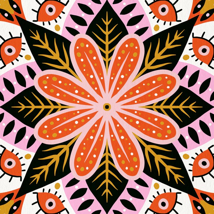 Pepper Mandala - Marigold Palette Coffee Mug Gallery Image 2