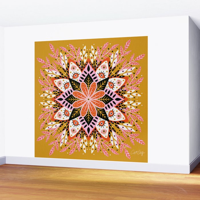 Pepper Mandala - Marigold Palette Wall Mural Gallery Image 2