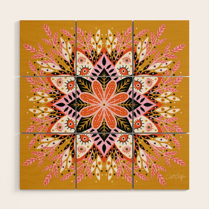 Pepper Mandala - Marigold Palette Wood Wall Art Gallery Image 1