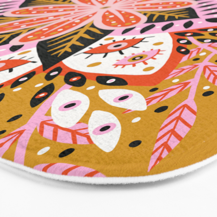Pepper Mandala - Marigold Palette Bath Mat Gallery Image 3