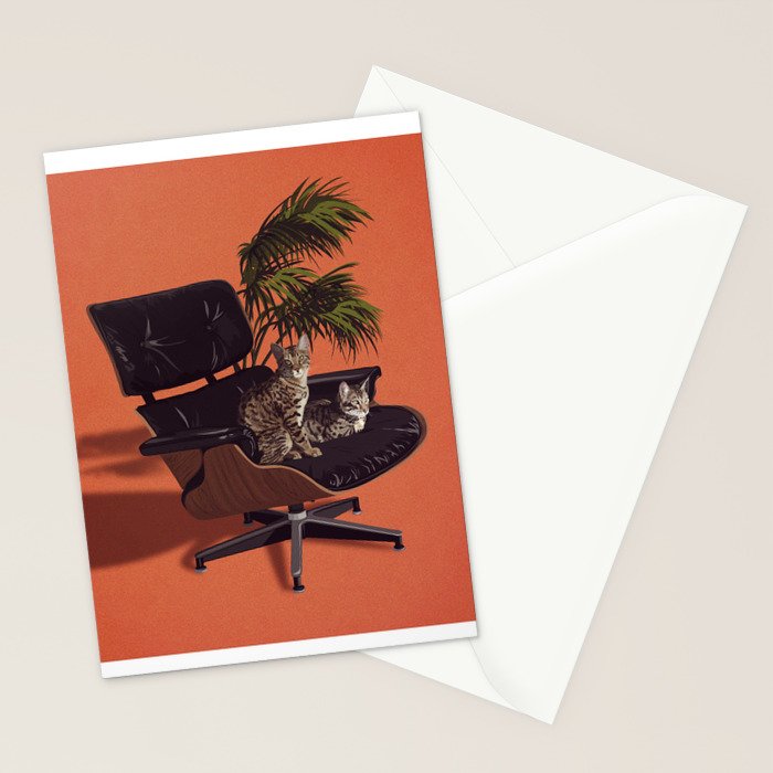 Cats on Chairs Deluxe Collection - Savannahs Stationery Card Gallery Image 2