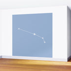Aries Zodiac Star Constellation Line Art Sky Blue Wall Mural Gallery Image 2
