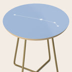 Aries Zodiac Star Constellation Line Art Sky Blue Side Table Gallery Image 2