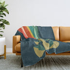 Little rainbow flower Throw Blanket Gallery Image 2