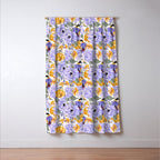 Colorful birds in garden flowers YL Window Curtain Gallery Image 3