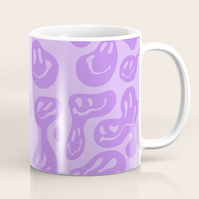 Pastel Purple Dripping Smiley Coffee Mug Gallery Image 1