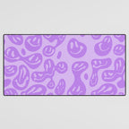 Pastel Purple Dripping Smiley Desk Mat Gallery Image 3