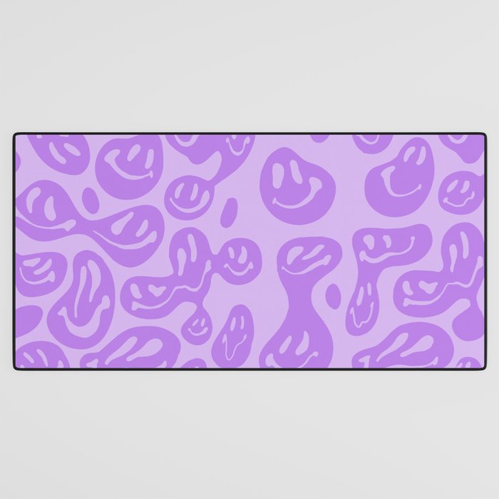 Pastel Purple Dripping Smiley Desk Mat Gallery Image 3