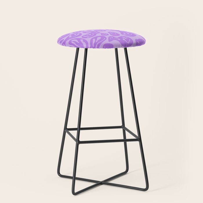Pastel Purple Dripping Smiley Stool Gallery Image 1