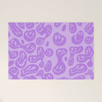 Pastel Purple Dripping Smiley Welcome Mat Gallery Image 1