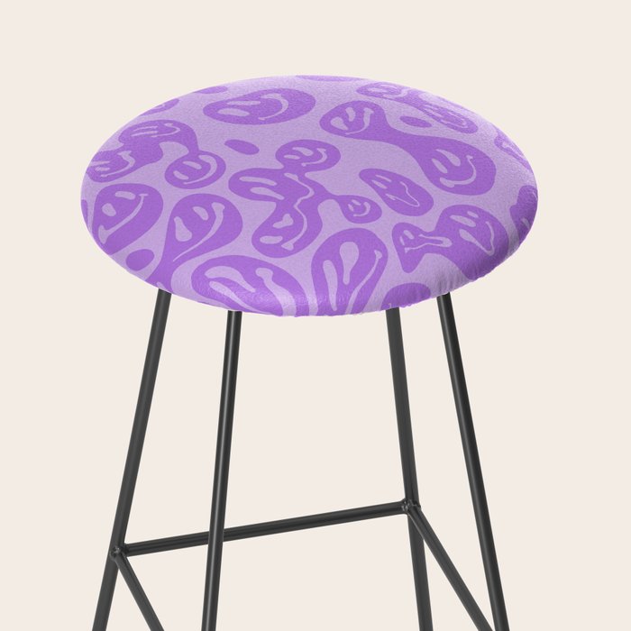 Pastel Purple Dripping Smiley Stool Gallery Image 2