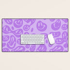 Pastel Purple Dripping Smiley Desk Mat Gallery Image 1