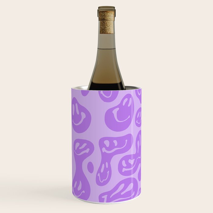 Pastel Purple Dripping Smiley Wine Chiller Gallery Image 3