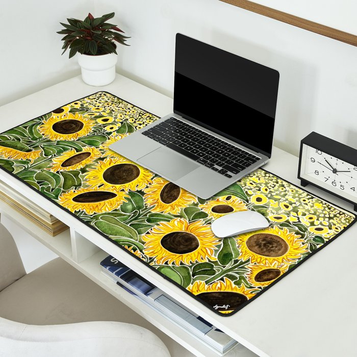 Sunflower Field Desk Mat Gallery Image 2