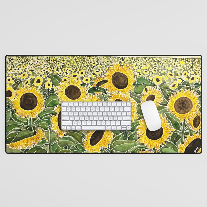 Sunflower Field Desk Mat Gallery Image 1