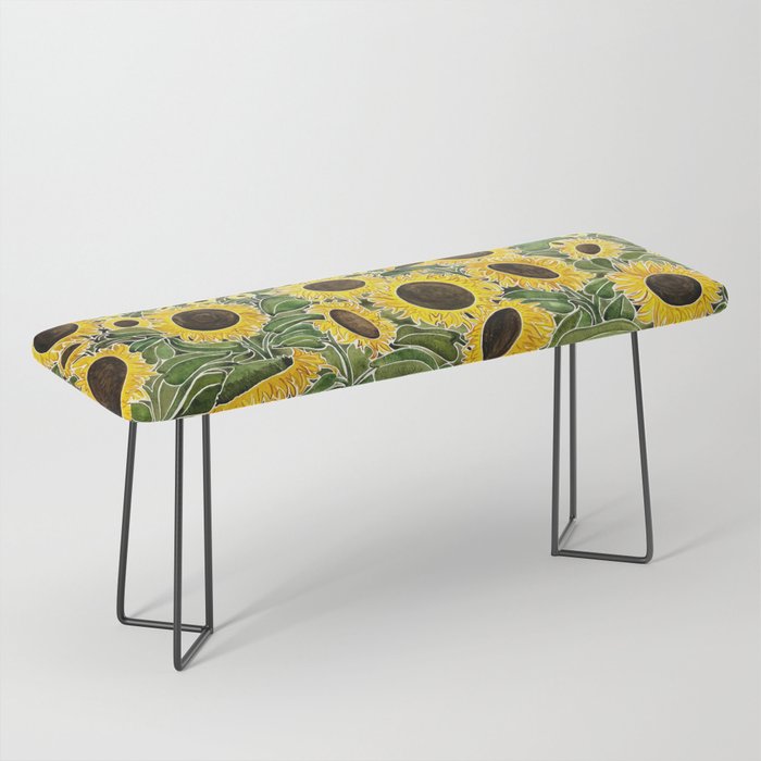 Sunflower Field Bench Gallery Image 1