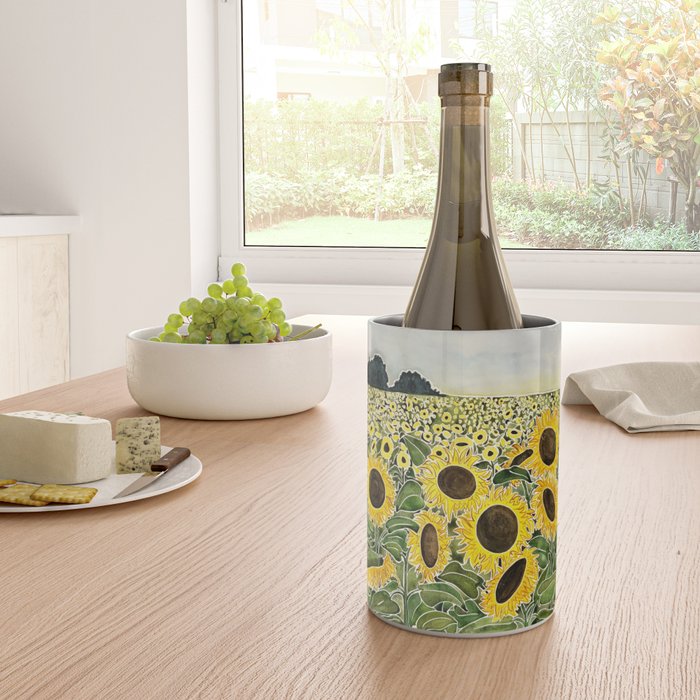 Sunflower Field Wine Chiller Gallery Image 4