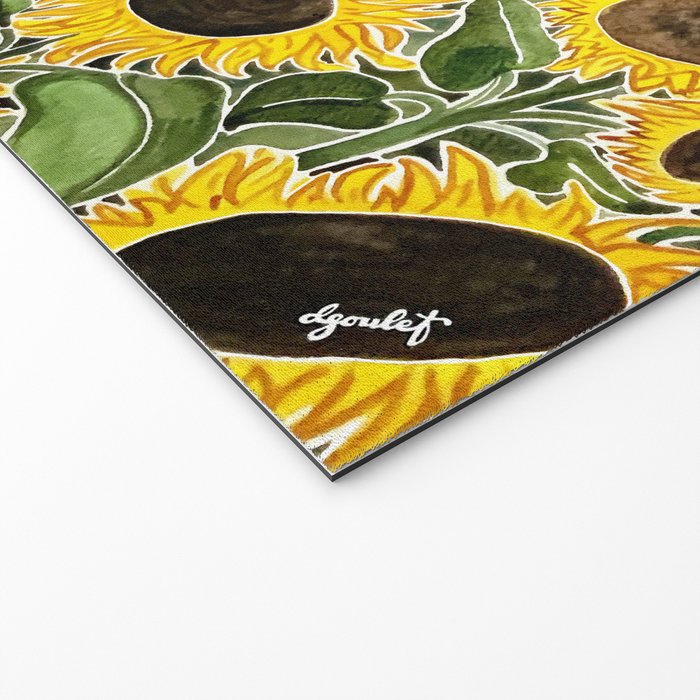 Sunflower Field Welcome Mat Gallery Image 2