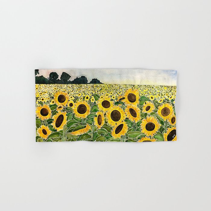 Sunflower Field Bath Towel Gallery Image 1