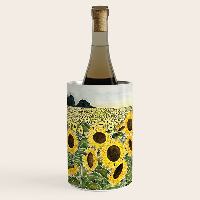 Sunflower Field Wine Chiller Gallery Image 1