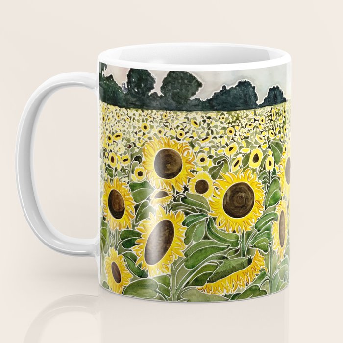 Sunflower Field Coffee Mug Gallery Image 3