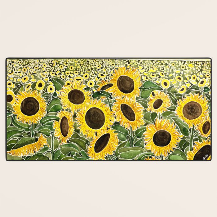 Sunflower Field Desk Mat Gallery Image 3