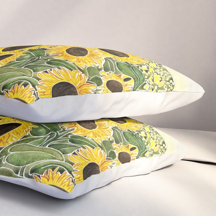 Sunflower Field Pillow Sham Gallery Image 3