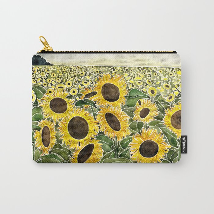 Sunflower Field Carry All Pouch Gallery Image 1