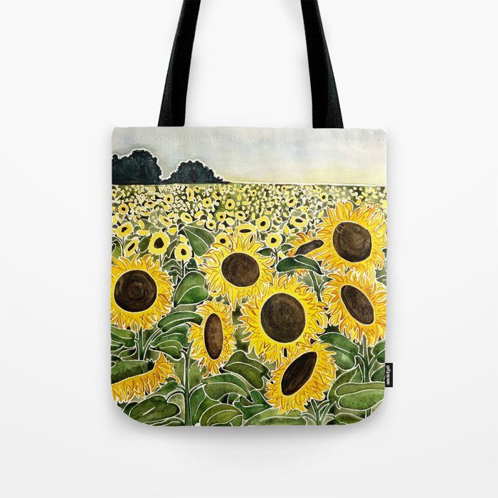 Sunflower Field Tote Bag Gallery Image 1