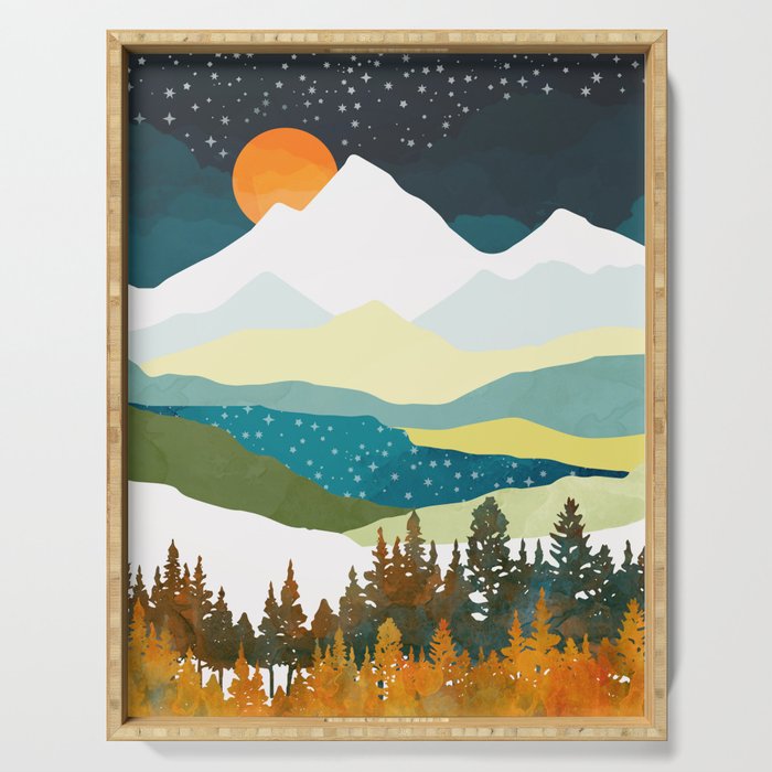 Winters Night Serving Tray Gallery Image 1