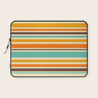 Groovy Retro 70s Stripes Geometric Pattern Laptop Sleeve Gallery Image 1