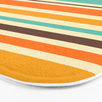 Groovy Retro 70s Stripes Geometric Pattern Bath Mat Gallery Image 3