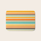 Groovy Retro 70s Stripes Geometric Pattern Bath Mat Gallery Image 1