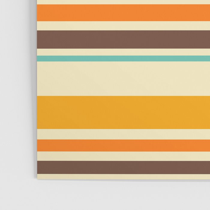 Groovy Retro 70s Stripes Geometric Pattern Poster Gallery Image 3