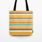 Groovy Retro 70s Stripes Geometric Pattern Tote Bag Gallery Image 1